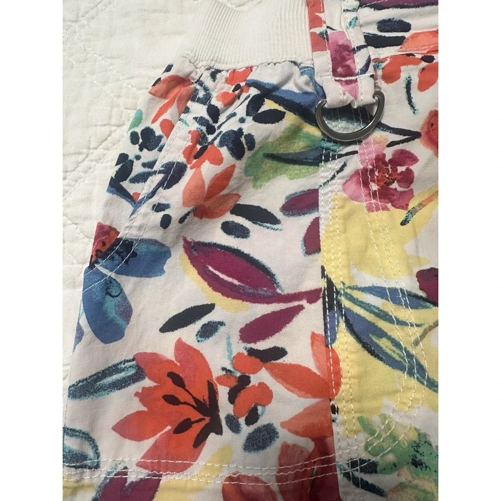 Kiwi Fresh Womens Floral Botanical Shorts Cotton Stretch Size 10 - 6